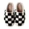 Womens Fuzzy Checker Winter Slippers Cozy Fluffy House Shoes 4