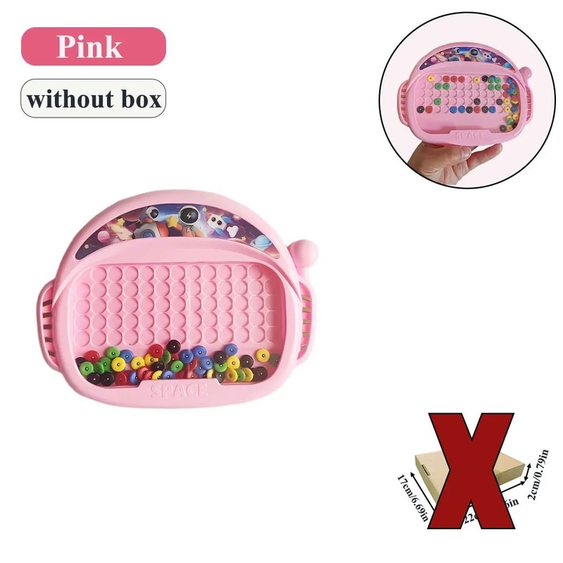 Childrens Magnetic Doodle Drawing Board Educational Toy With Pen And Beads 9