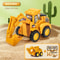 Kids Construction Vehicle Press And Slide Toy Excavator Bulldozer Set 2