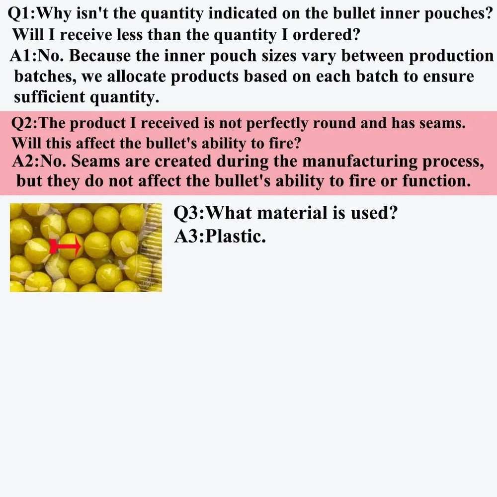 6mm Plastic BB Balls Toy Gun Ammo Paintball Replacement Pack 8