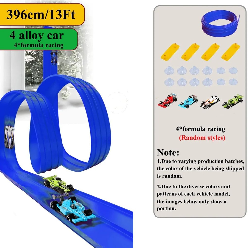 Flexible Racing Track Toy With Mini Car DIY Rail Playset For Kids 7
