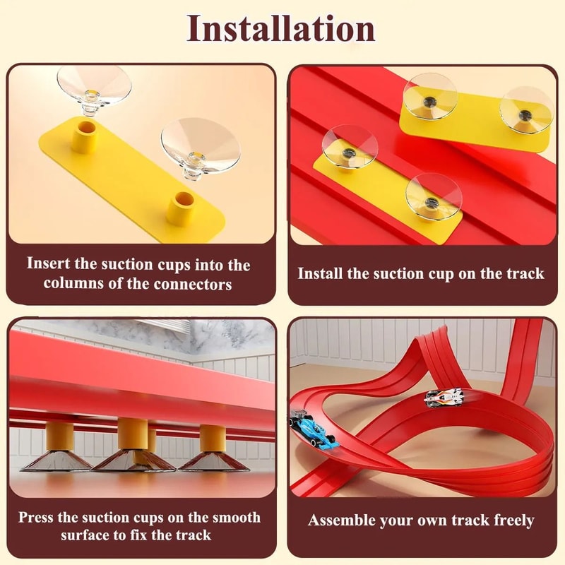 Flexible Racing Track Toy With Mini Car DIY Rail Playset For Kids 8
