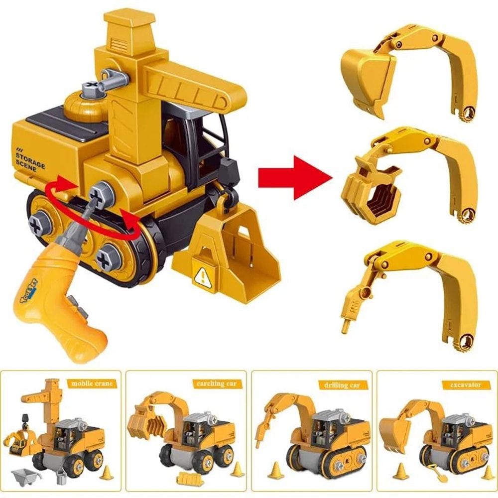 Kids Electric Drill Tool Set Engineering Building Toy For Children 6