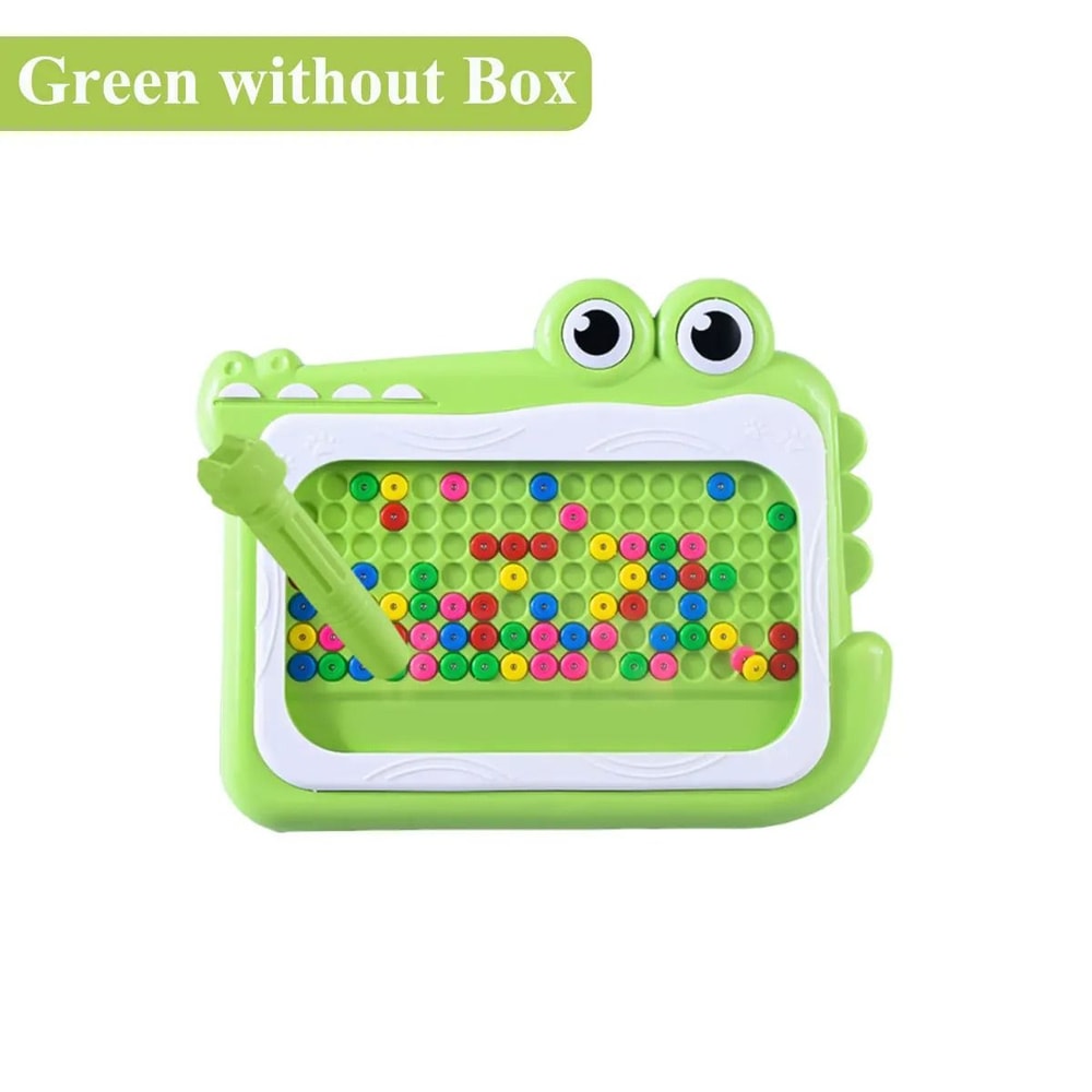 Kids Magnetic Beads Doodle Board Montessori Drawing Puzzle Toy 1