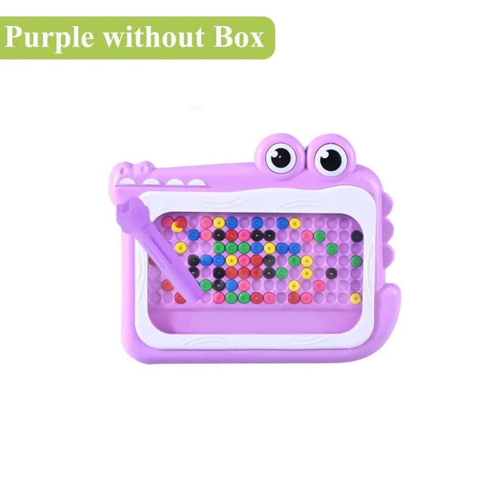Kids Magnetic Beads Doodle Board Montessori Drawing Puzzle Toy 2