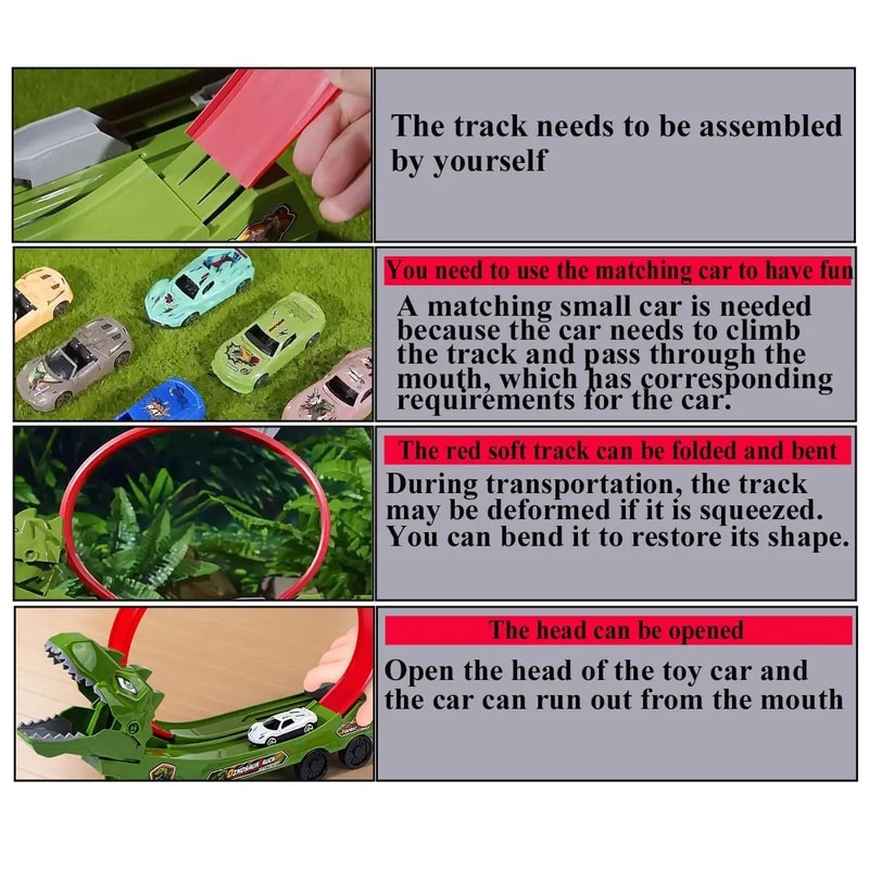 Dinosaur Track Car Sliding Railway DIY Assembly Toy For Kids 2