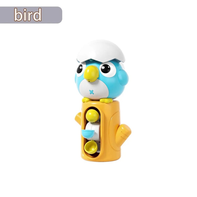 Frog Bird Waterwheel Bath Toy Suction Spinner For Kids 0