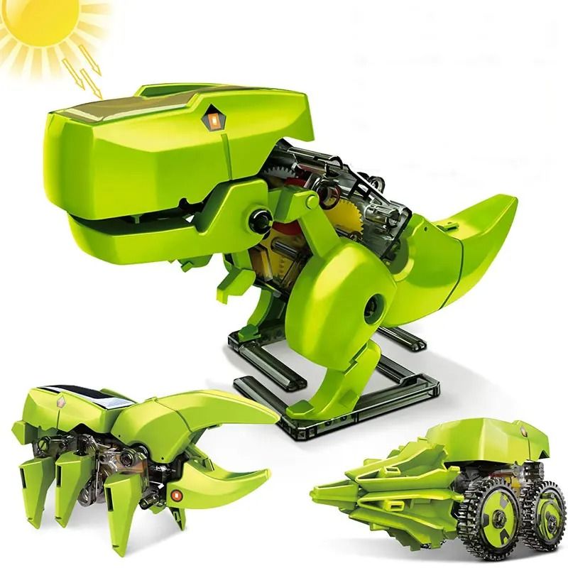 Kids Dinosaur Solar Powered STEM DIY Robot Car Toy 6