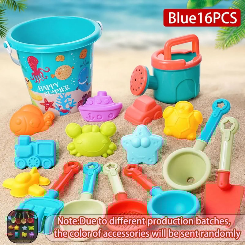 Kids Beach Sand And Water Play Toy Set Bucket Shovel Tools 1