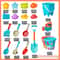 Kids Beach Sand And Water Play Toy Set Bucket Shovel Tools 7