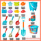 Kids Beach Sand And Water Play Toy Set Bucket Shovel Tools 7