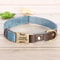 Custom Engraved PU Leather Dog Collar Adjustable ID Buckle 6