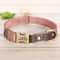 Custom Engraved PU Leather Dog Collar Adjustable ID Buckle 7