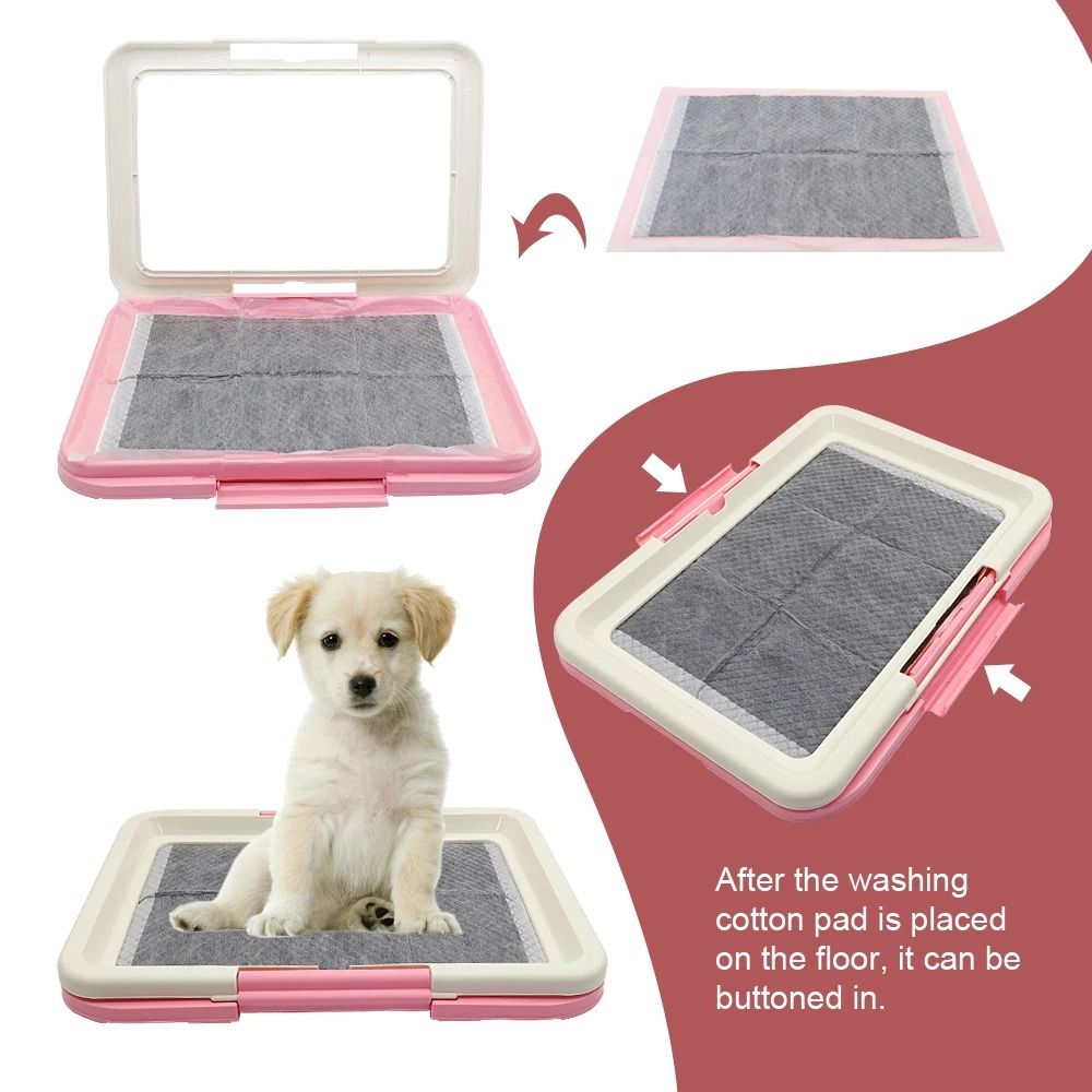Portable Indoor Dog Training Toilet Pet Potty Pad Holder Tray 1