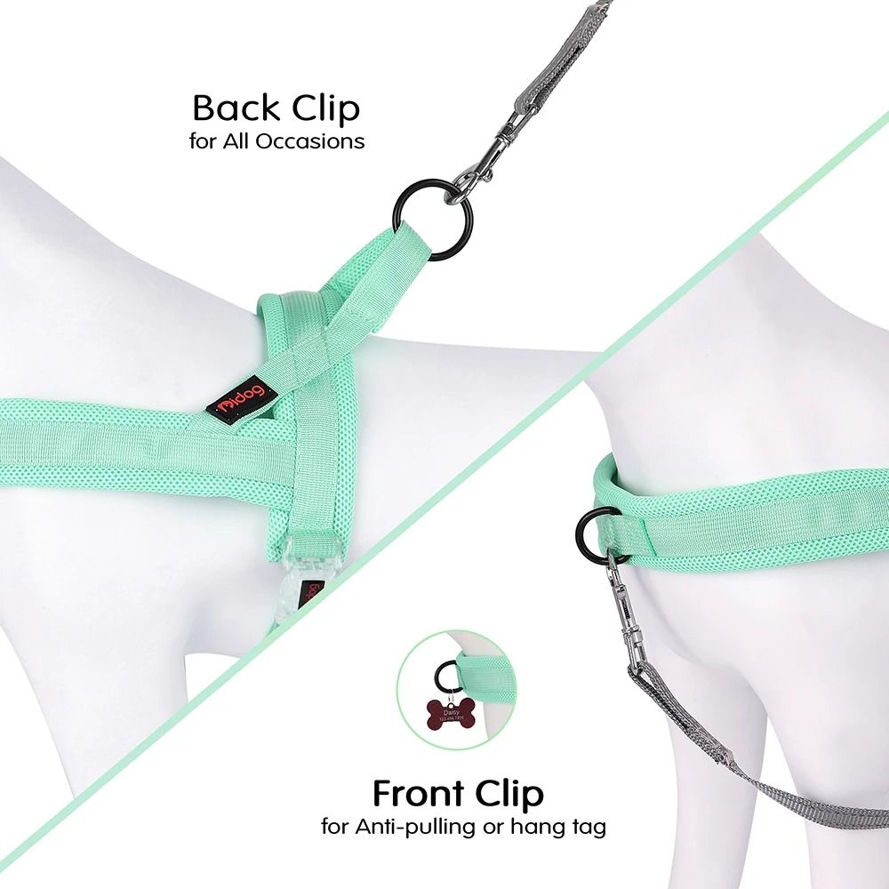 Soft No Pull Dog Harness Adjustable Padded Nylon Pet Vest 8