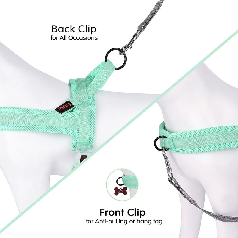 Soft No Pull Dog Harness Adjustable Padded Nylon Pet Vest 8