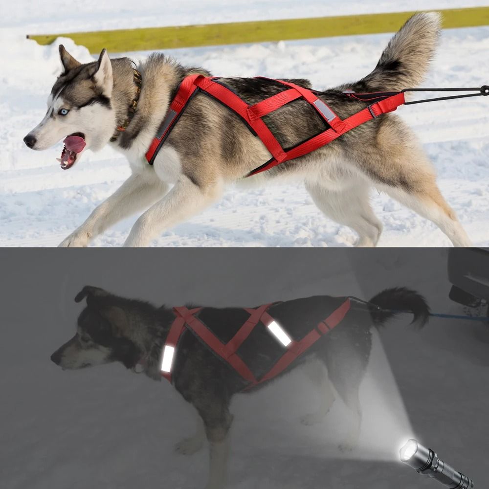 Waterproof Reflective Dog Sledding Harness Weight Pulling Vest 1