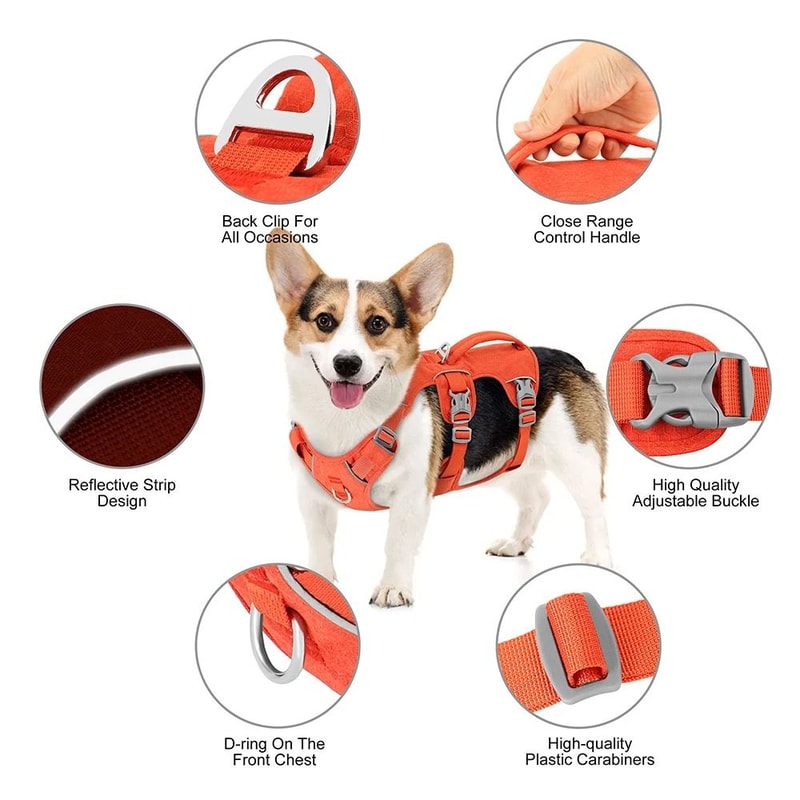 Comfort Control Reflective Dog Harness Adjustable Vest With Handle 6