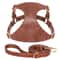 Soft Genuine Leather Dog Harness And Leash Set For Small Medium Pets 2