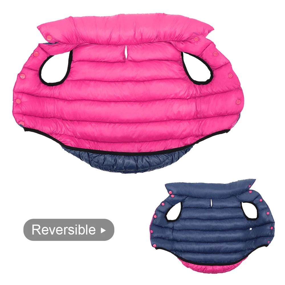 Reversible Waterproof Winter Dog Jacket Thick Warm Pet Coat 5