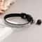 Suede Leather Rhinestone Cat Collar With Bell Breakaway 1