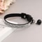 Suede Leather Rhinestone Cat Collar With Bell Breakaway 1