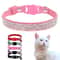 Suede Leather Rhinestone Cat Collar With Bell Breakaway 7