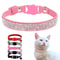 Suede Leather Rhinestone Cat Collar With Bell Breakaway 7