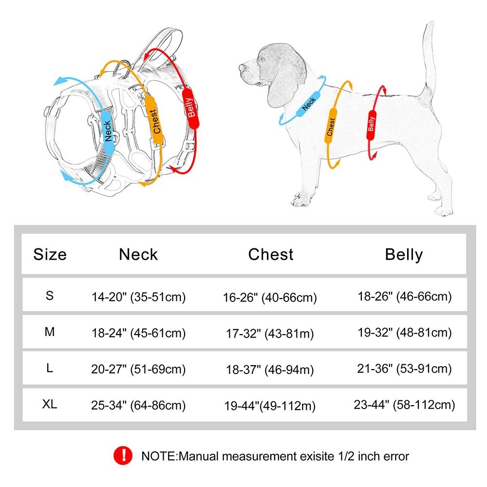Waterproof Reflective Padded Dog Harness For Medium Large Dogs 7