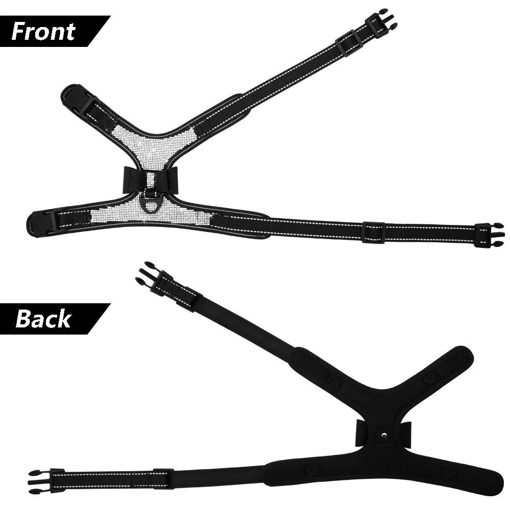 Reflective Rhinestone Dog Harness Vest With Bow Accent 7