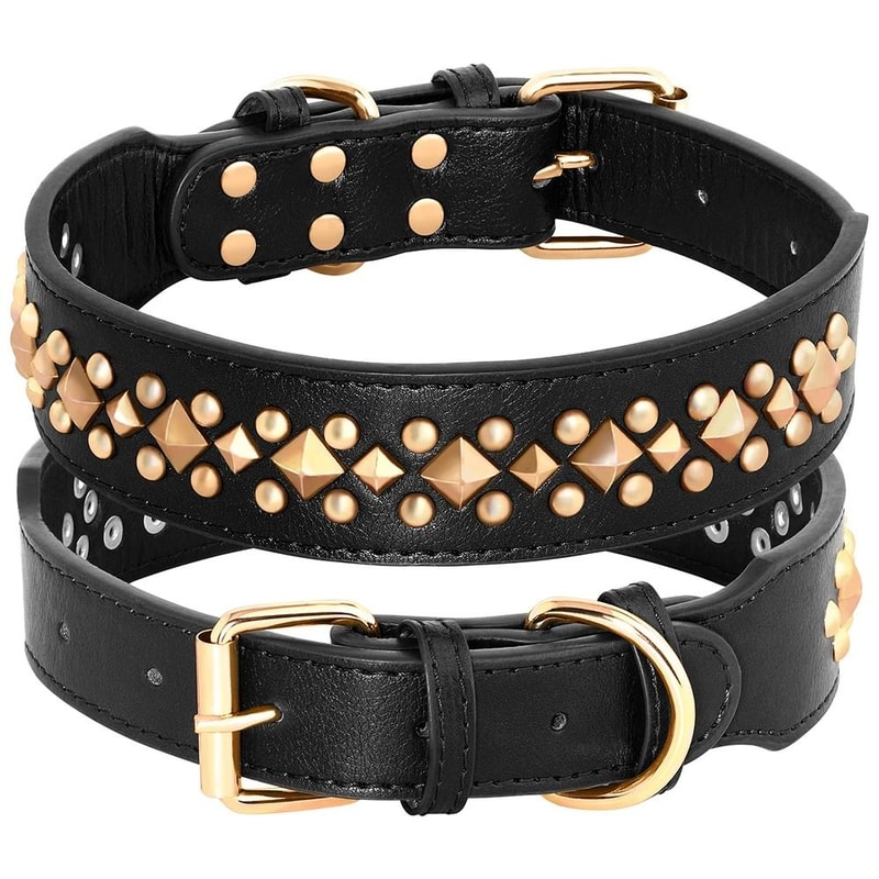 Spiked Leather Dog Collar For Strong And Stylish Dogs 3