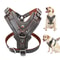 Durable Leather Dog Training Harness With Control Handle For Large Dogs 0