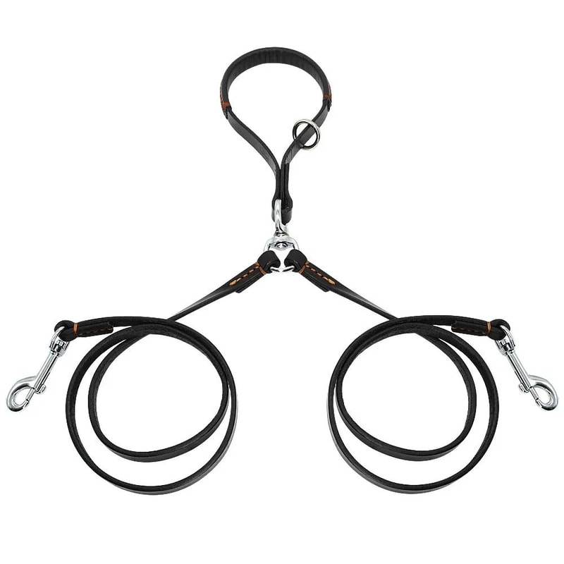 Two Way No Tangle Double Dog Leash For Walking And Training 1