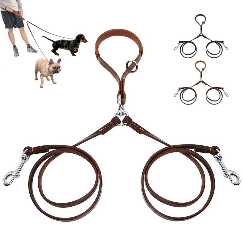 Two Way No Tangle Double Dog Leash For Walking And Training 5