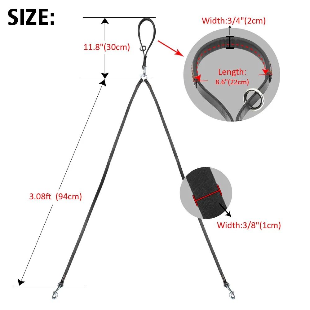 Two Way No Tangle Double Dog Leash For Walking And Training 6