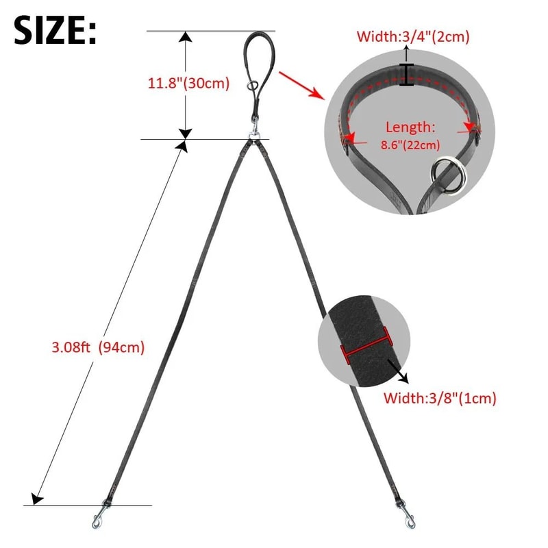 Two Way No Tangle Double Dog Leash For Walking And Training 6