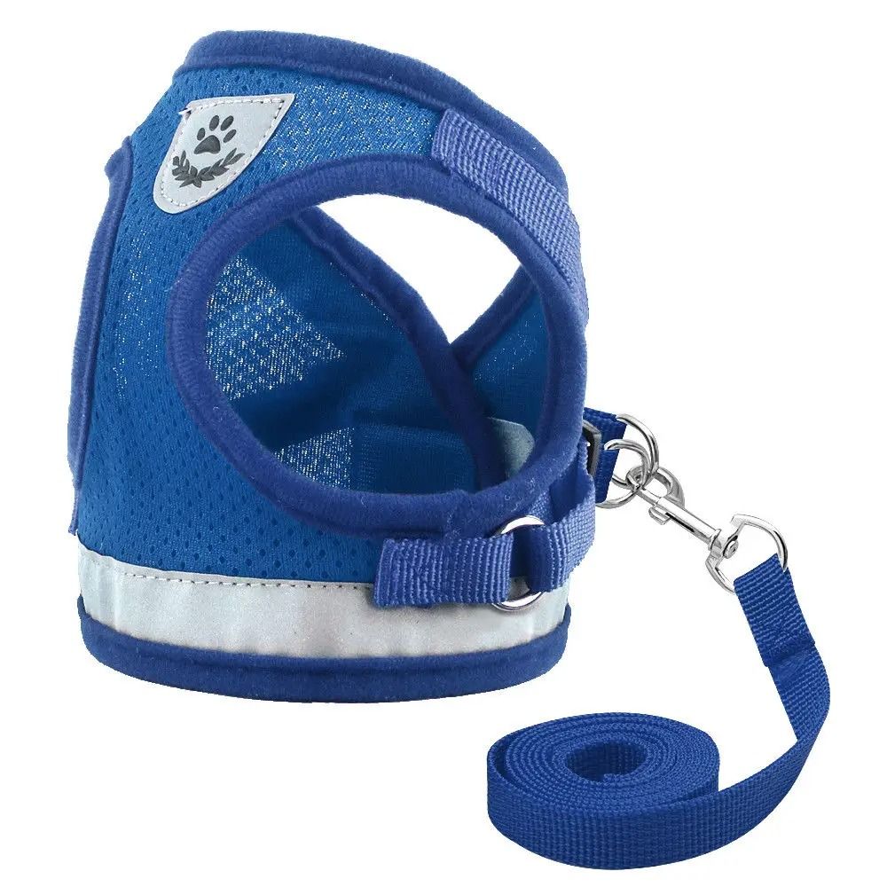 Reflective Mesh Cat And Small Dog Harness Leash Set 2