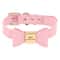 Personalized PU Leather Dog Collar With Engraved Name And Cute Bow For Small Medium And Large Dogs 4