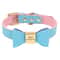 Personalized PU Leather Dog Collar With Engraved Name And Cute Bow For Small Medium And Large Dogs 7