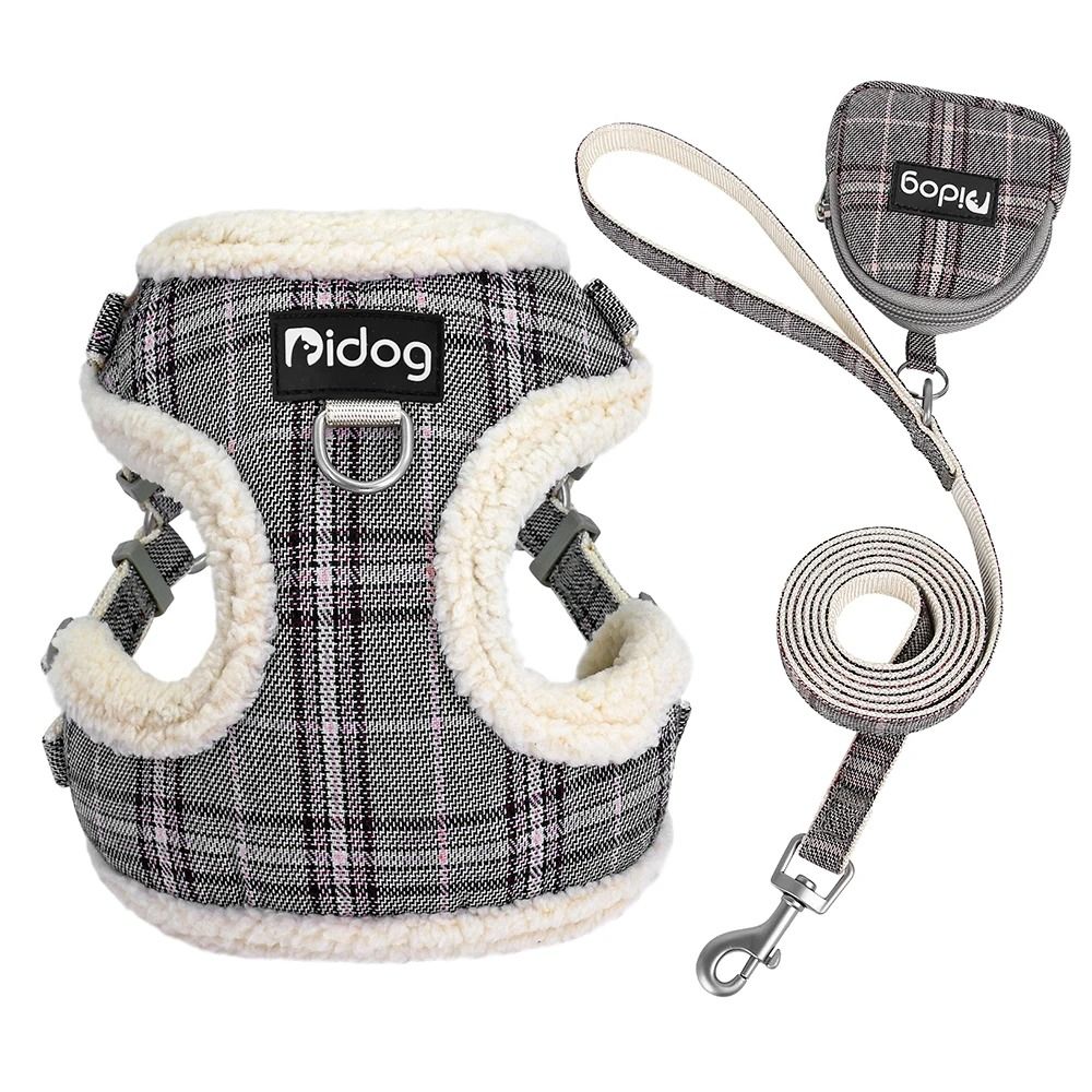 Winter Warm Dog Harness And Leash Set With Storage Bag For Small And Medium Dogs 1