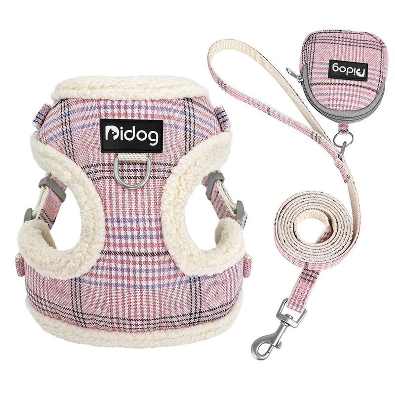 Winter Warm Dog Harness And Leash Set With Storage Bag For Small And Medium Dogs 9