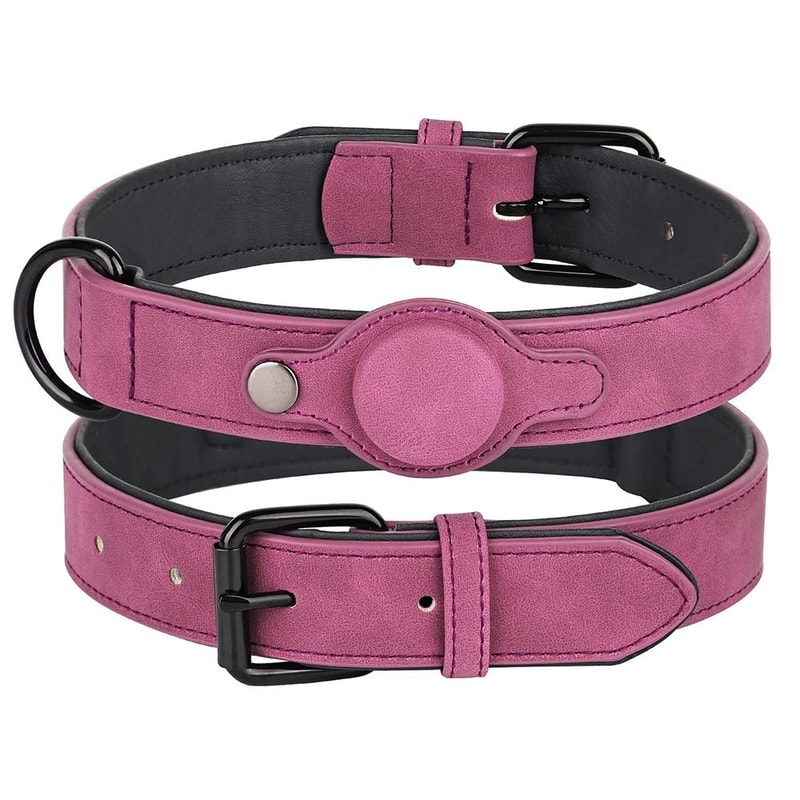 Adjustable PU Leather Dog Collar With Anti Lost Tag For Small And Medium Dogs 1