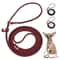 Leather Dog Leash With Slip Chain Collar For Small Dogs 4ft And 5ft Lengths 0