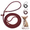 Leather Dog Leash With Slip Chain Collar For Small Dogs 4ft And 5ft Lengths 0