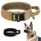 Durable Nylon Tactical Dog Collar With Handle And Reflective Design For Medium And Large Dogs 0