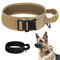 Durable Nylon Tactical Dog Collar With Handle And Reflective Design For Medium And Large Dogs 0