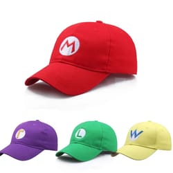 mario inspired embroidered baseball cap adjustable cartoon gaming hat