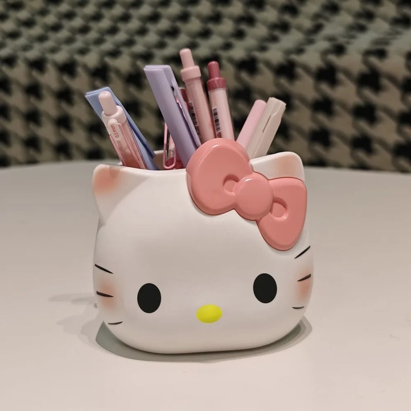 Hello Kitty Cute Desk Pen Holder Organizer For Stationery And Makeup Storage 2