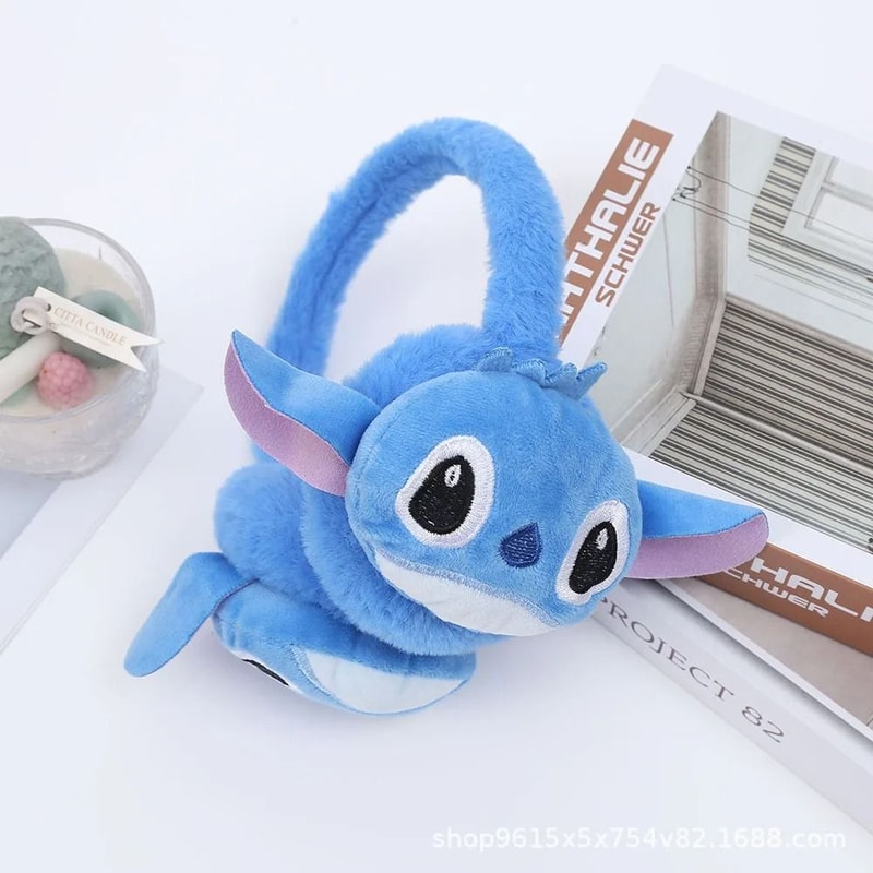 Stitch Inspired Soft Winter Scarf Ear Warmer Cute Cartoon Neck Wrap 3