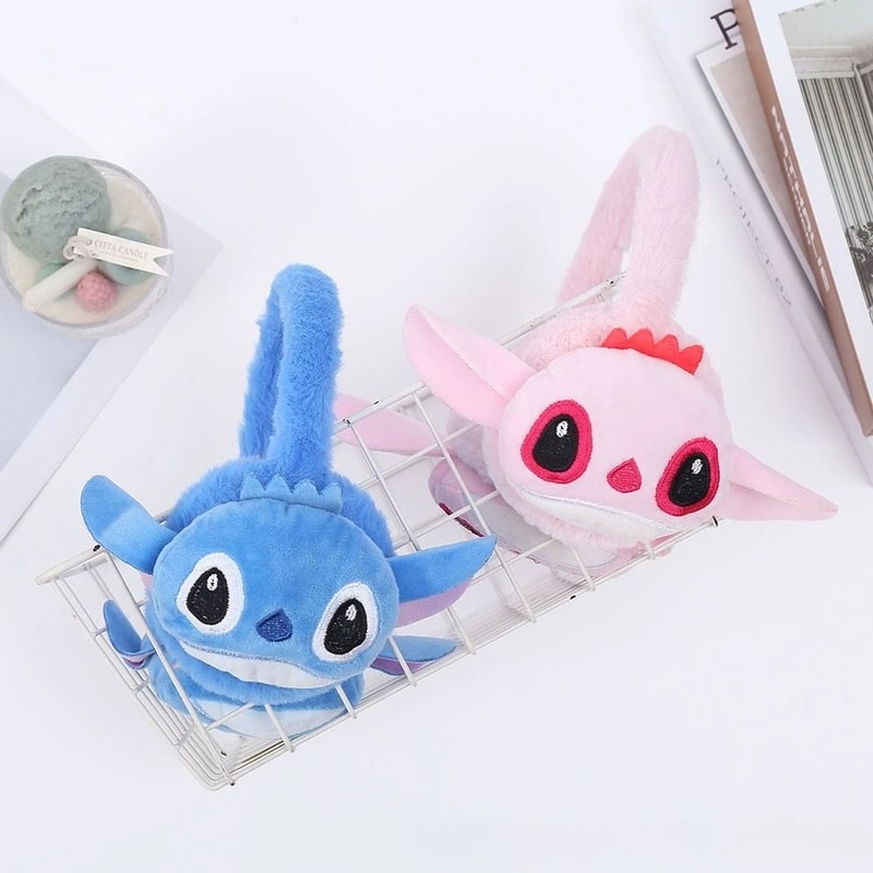 Stitch Inspired Soft Winter Scarf Ear Warmer Cute Cartoon Neck Wrap 9